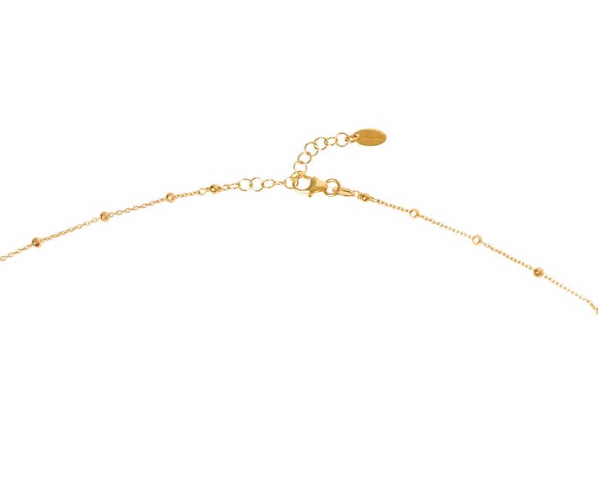 Collana argento dorato con ametista, giada e cristallo Selezione Zanolli