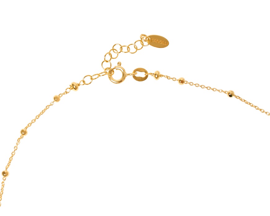 Collana argento dorato con madreperla, ceramica e selenite Selezione Zanolli