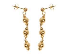 Orecchini argento dorato con palle lucide Selezione Zanolli