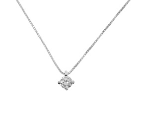 Collana argento con punto luce zircone bianco Selezione Zanolli