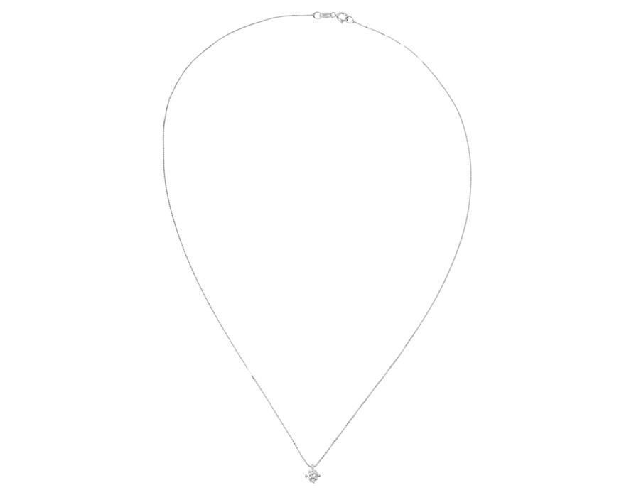 Collana argento con punto luce zircone bianco Selezione Zanolli