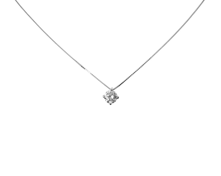 Collana argento con punto luce zircone bianco Selezione Zanolli