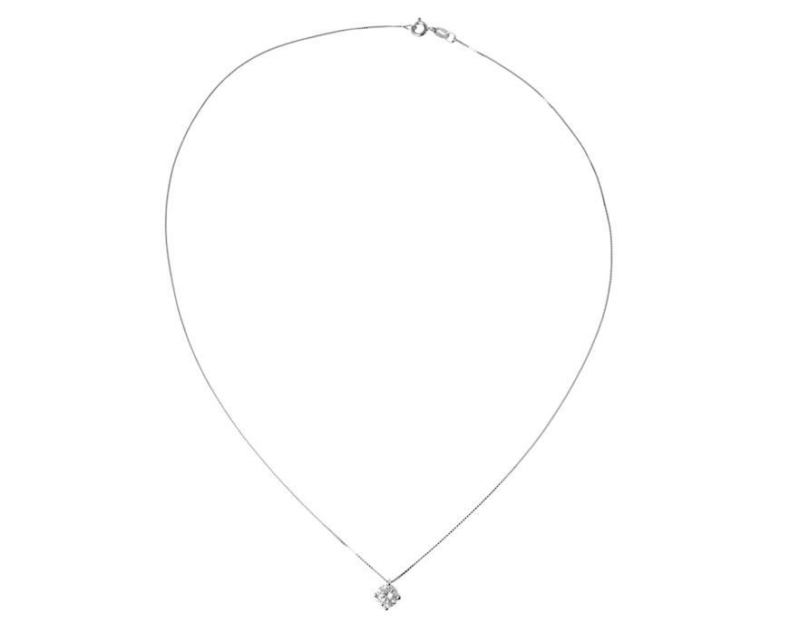 Collana argento con punto luce zircone bianco Selezione Zanolli