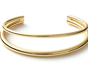 Bracciale rigido Line in bronzo dorato Unoaerre