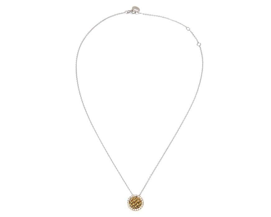 Collana Chicco argento dorato con pendente zirconi Unoaerre