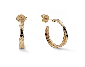 Orecchini a semicerchio Luce argento dorato Unoaerre