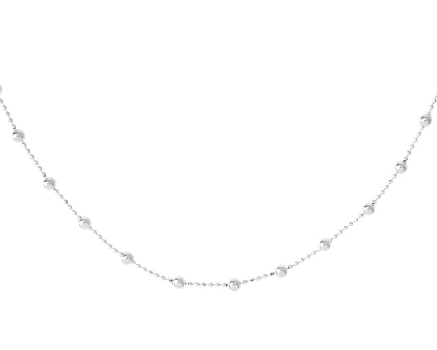 Catenina argento con palline alternate Selezione Zanolli
