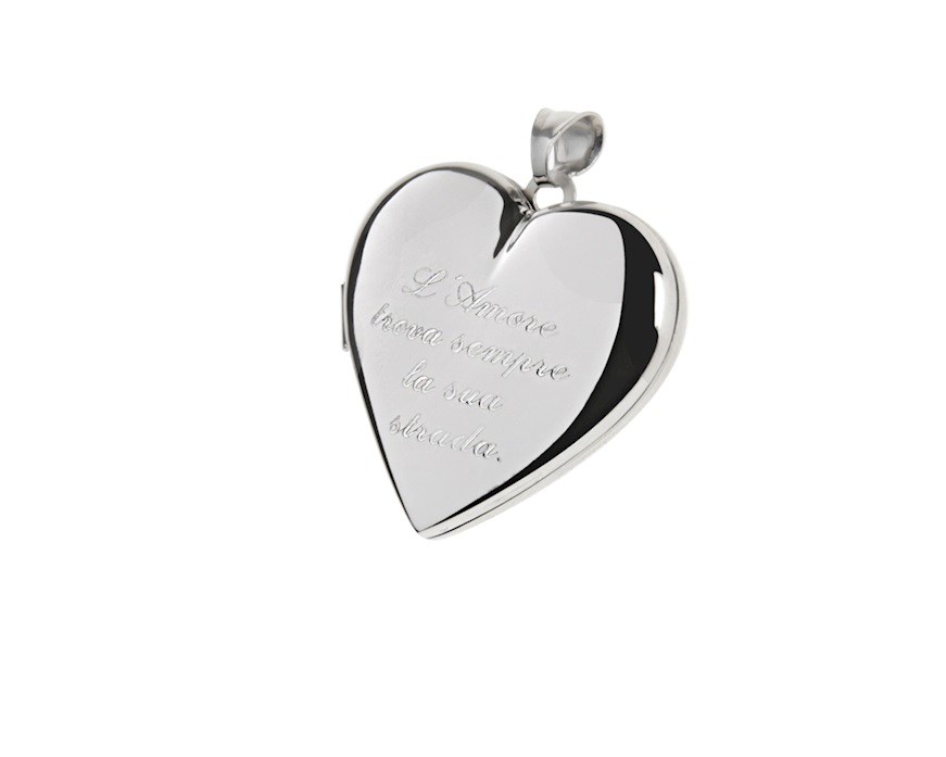 Photo Holder Pendant Heart silver Selezione Zanolli