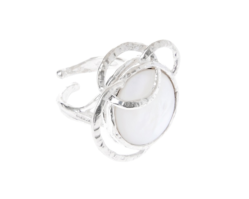 Anello Sunrise argento con madreperla Selezione Zanolli