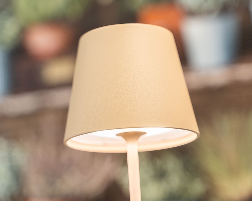 Lampada da tavolo Poldina Pro sabbia Zafferano