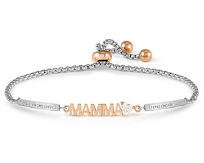 Bracciale Milleluci acciaio rosè mamma e zirconi Nomination