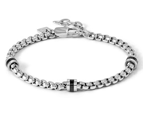 Bracciale uomo Manvision acciaio tubolare con 3 elementi Nomination