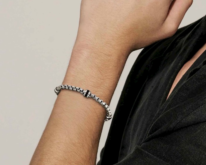 Bracciale uomo Manvision acciaio tubolare con 3 elementi Nomination