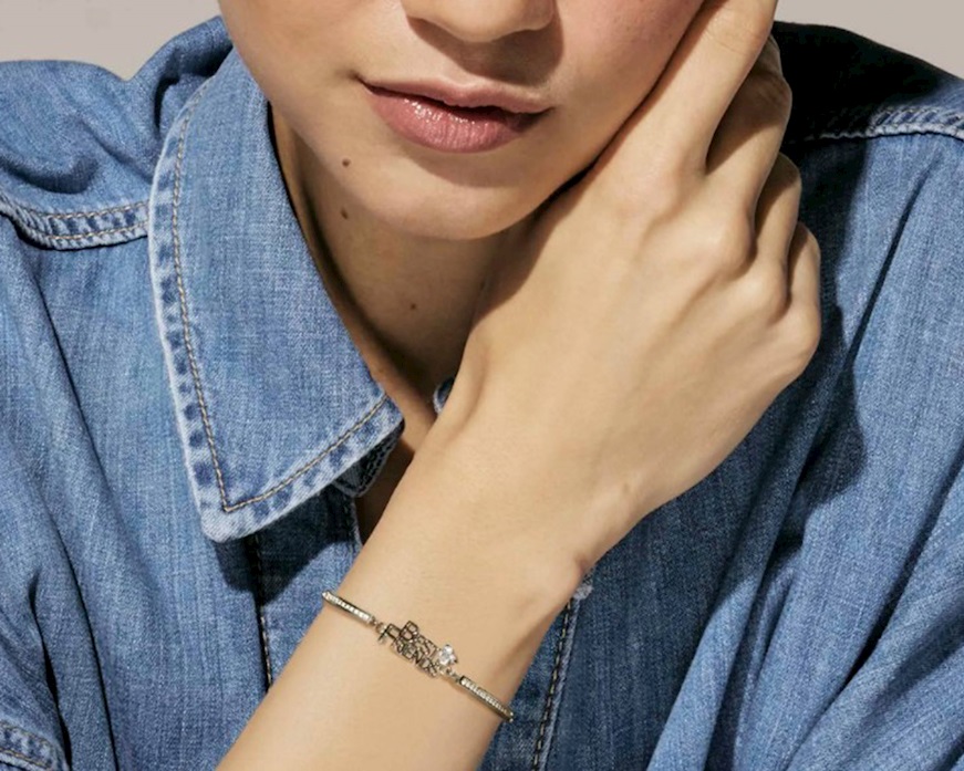 Bracciale Milleluci acciaio con best friends e zirconi Nomination