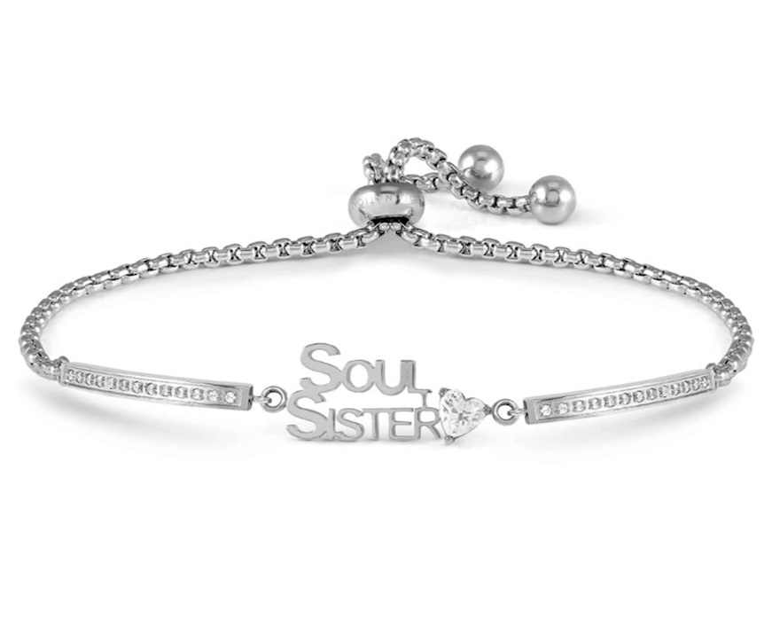 Bracciale Milleluci acciaio con soul sister e zirconi Nomination