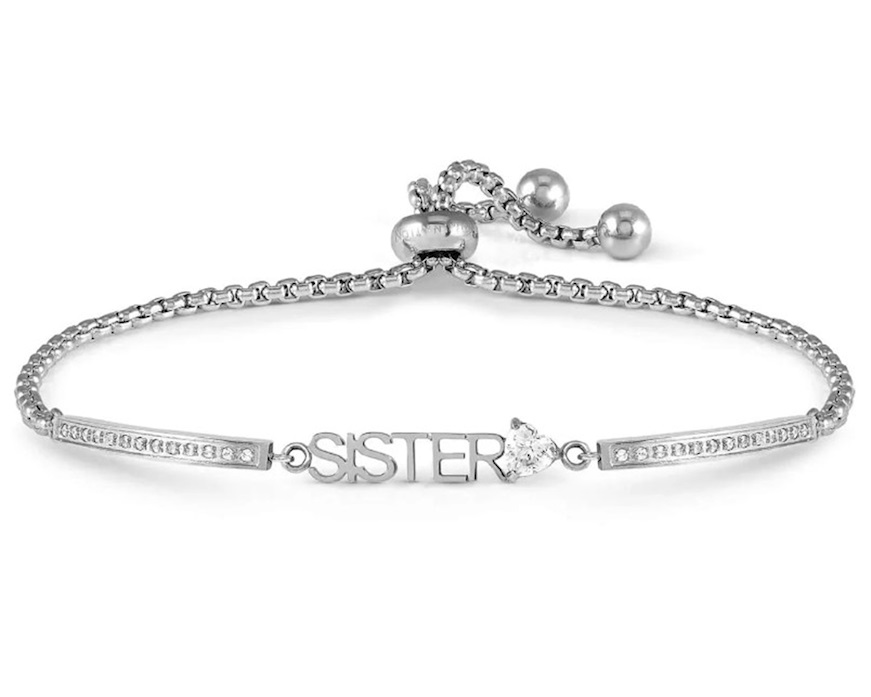 Bracciale Milleluci acciaio con sister e zirconi Nomination