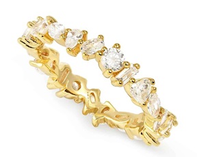 Anello Colour Wave argento dorato con cubic zirconia Nomination