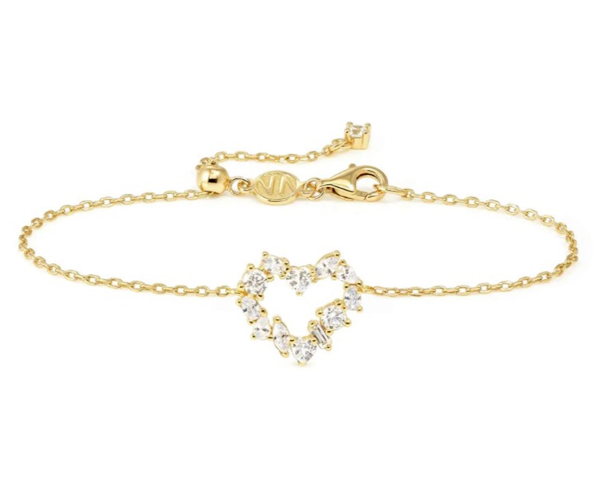 Bracciale cuore Colour Wave argento dorato con cubic zirconia Nomination