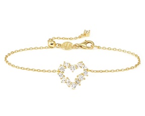 Bracciale cuore Colour Wave argento dorato con cubic zirconia Nomination