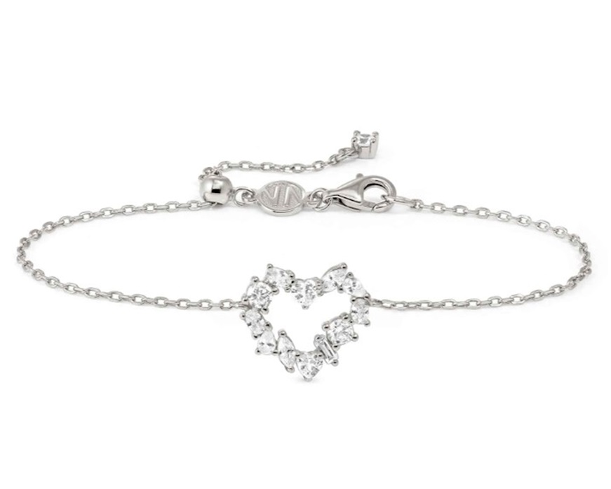 Bracciale cuore Colour Wave argento con cubic zirconia Nomination
