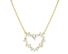 Collana cuore Colour Wave argento dorato con cubic zirconia Nomination