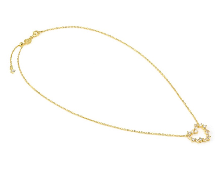 Collana cuore Colour Wave argento dorato con cubic zirconia Nomination