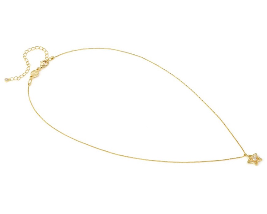 Collana Dreams Beats argento dorato stella con zirconi Nomination