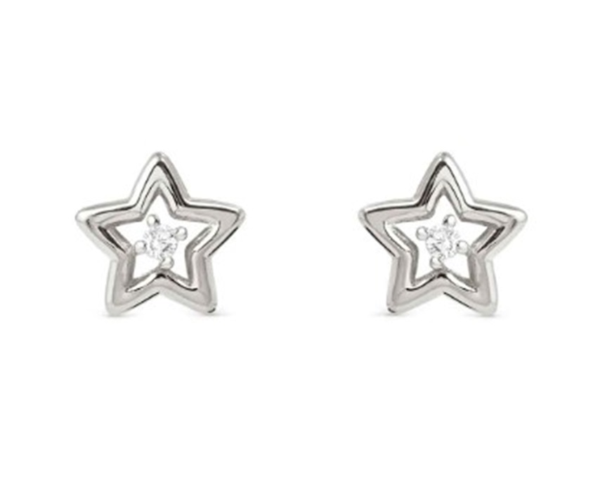 Orecchini Dreams Beats argento stella con zirconi Nomination