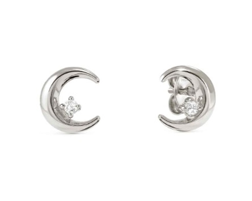 Orecchini Dreams Beats argento luna con zirconi Nomination