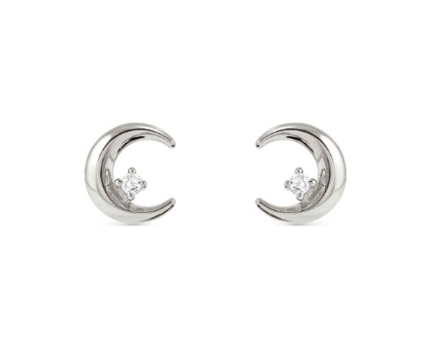 Orecchini Dreams Beats argento luna con zirconi Nomination