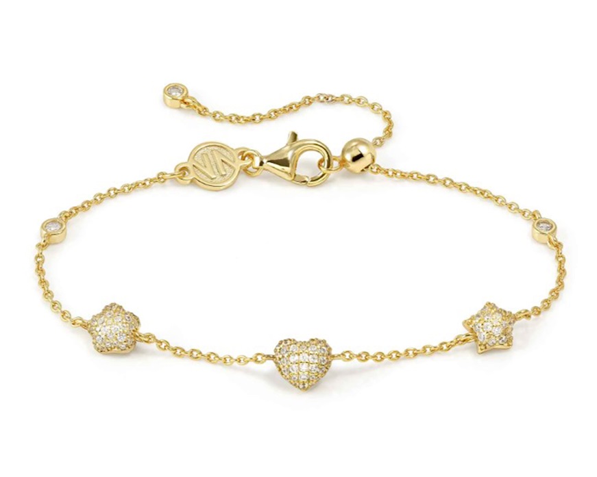 Bracciale Life Poetry argento dorato 3 elementi con pavè di zirconi Nomination