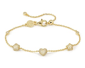 Bracciale Life Poetry argento dorato 3 elementi con pavè di zirconi Nomination