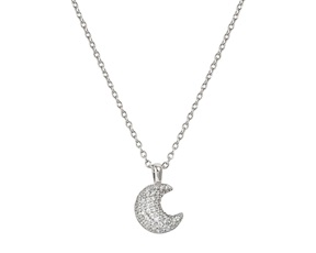 Collana Life Poetry argento luna con pavè di zirconi Nomination