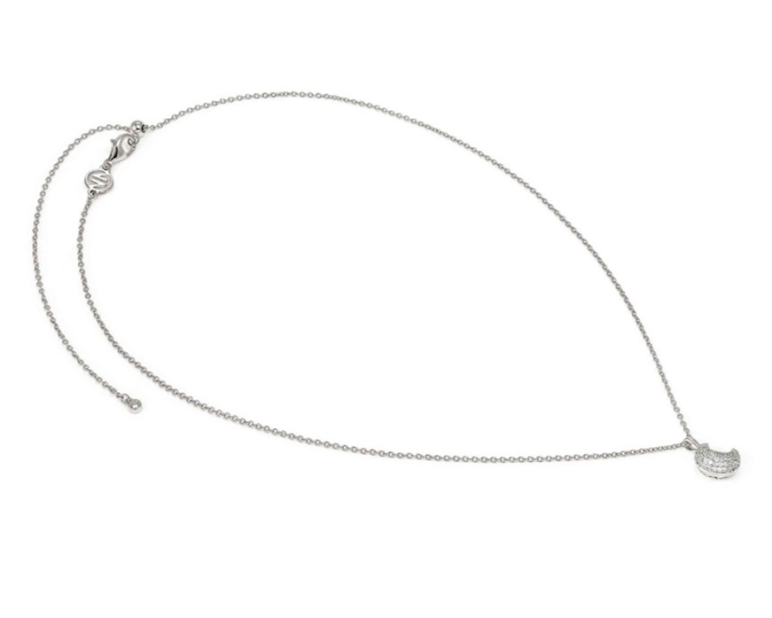Collana Life Poetry argento luna con pavè di zirconi Nomination