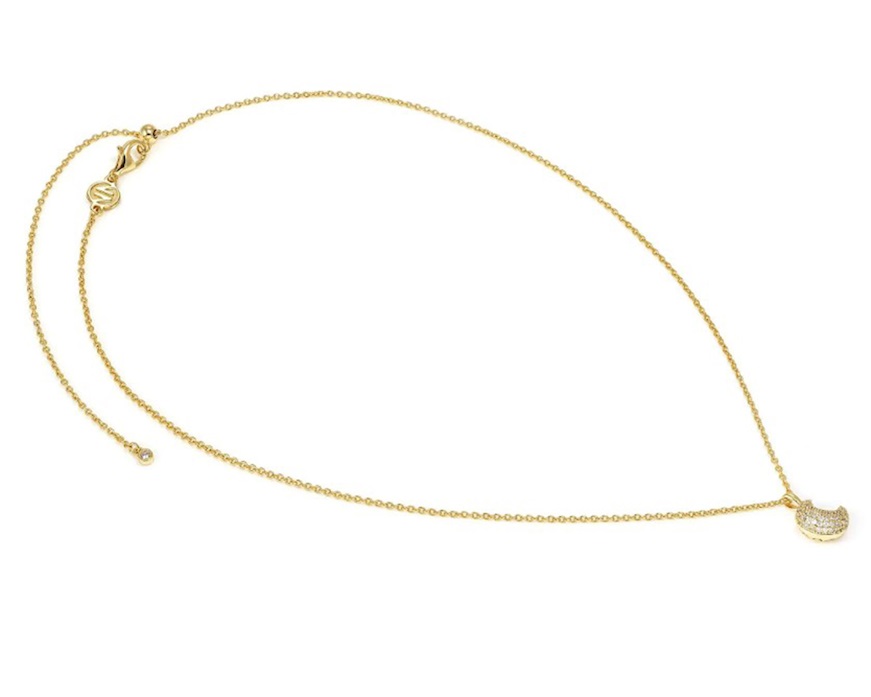 Collana Life Poetry argento dorato luna con pavè di zirconi Nomination