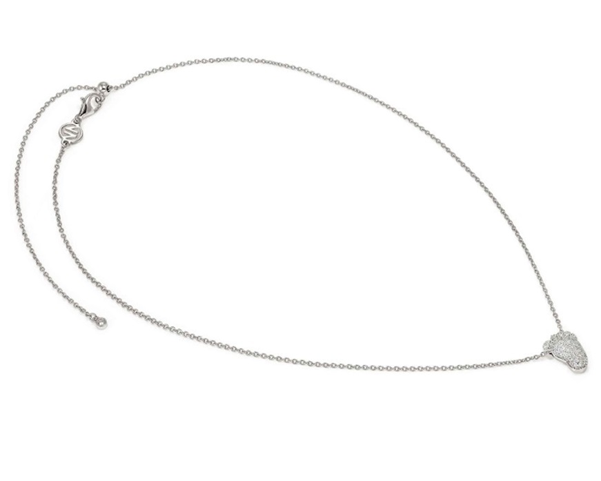 Collana Life Poetry argento piedino con pavè di zirconi Nomination