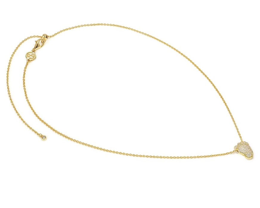 Collana Life Poetry argento dorato piedino con pavè di zirconi Nomination