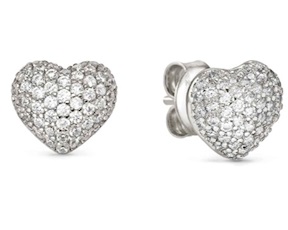 Orecchini Life Poetry argento cuore con pavè di zirconi Nomination