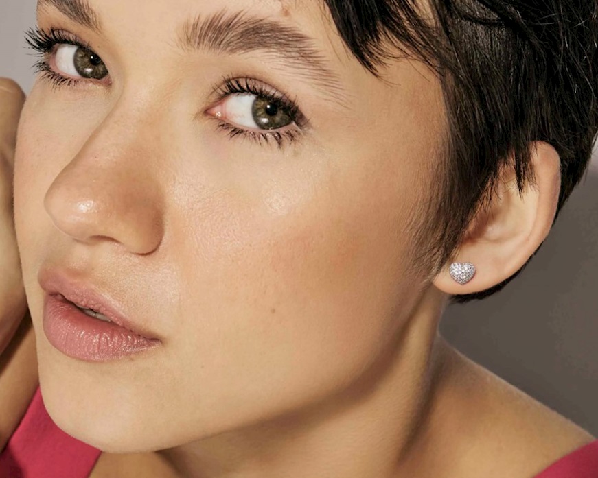 Orecchini Life Poetry argento cuore con pavè di zirconi Nomination