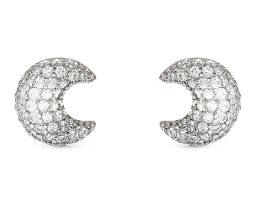 Orecchini Life Poetry argento luna con pavè di zirconi Nomination