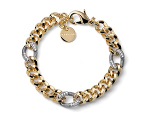 Bracciale Classica in bronzo dorato con zirconi Unoaerre