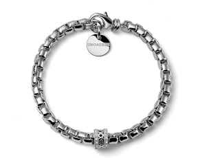 Bracciale Classica in bronzo bianco con zirconi Unoaerre