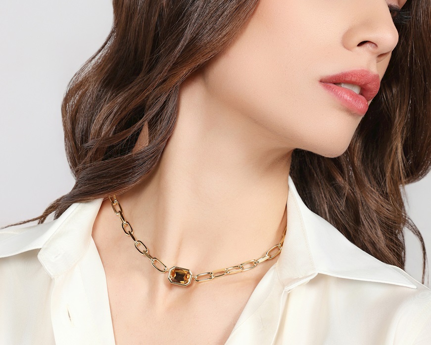 Collana Joya in bronzo dorato Unoaerre