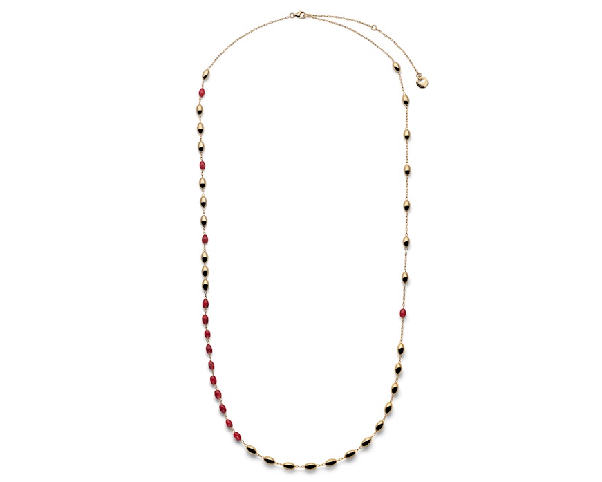 Collana Boule argento dorato e corallo Unoaerre