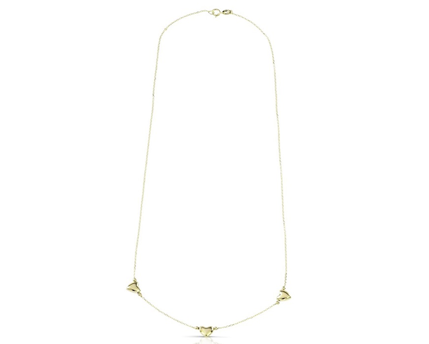 Collana Oro 9k con cuori Unoaerre