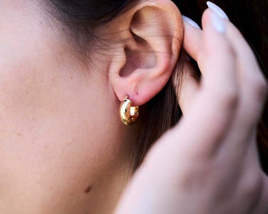 Orecchini Oro 9k con cerchio Unoaerre