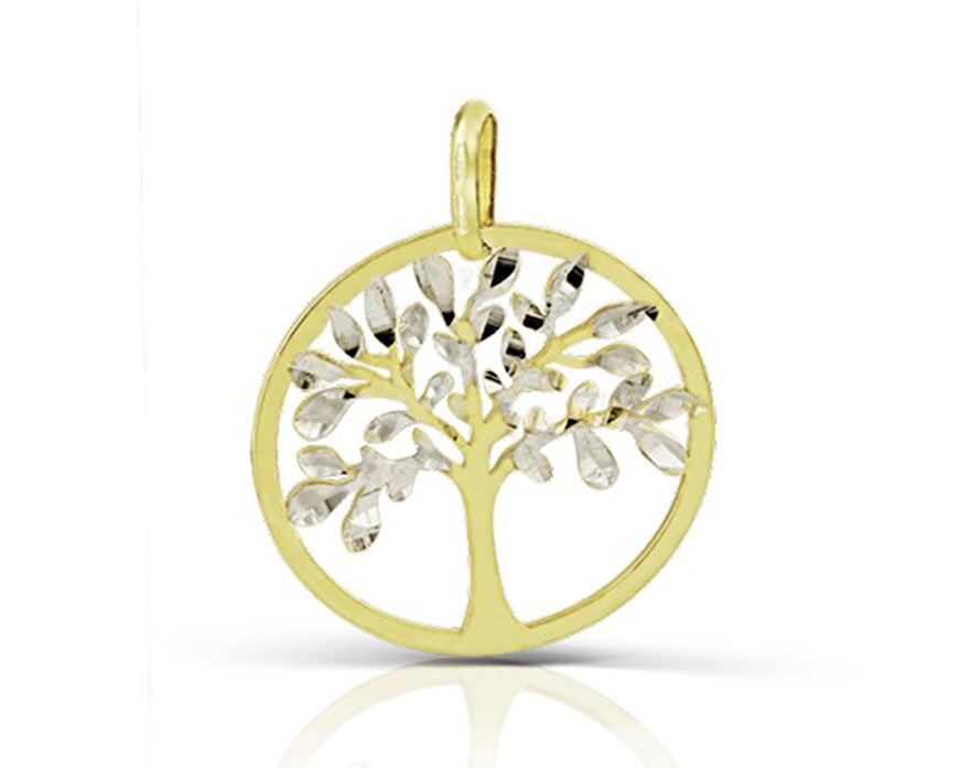 Ciondolo Oro 9k con albero della vita Unoaerre