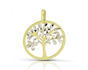 Ciondolo Oro 9k con albero della vita Unoaerre
