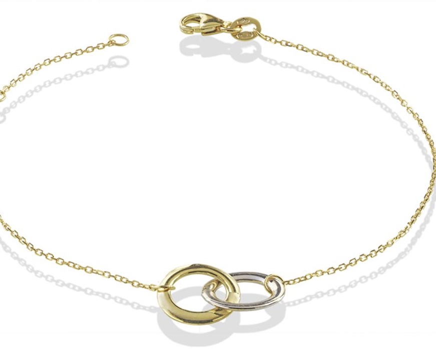 Bracciale Oro 9k con doppio cerchio Unoaerre