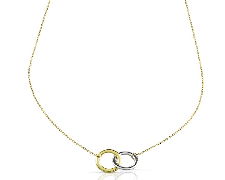 Collana Oro 9k con doppio cerchio Unoaerre